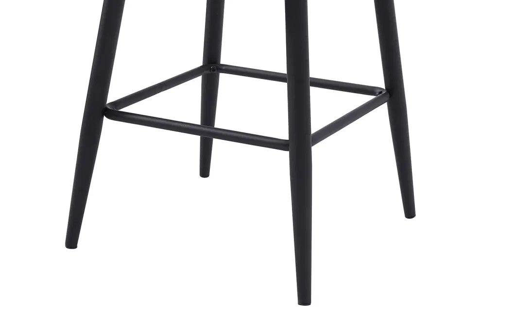 Commercial Barstools PU Leather Bar Chair Stainless Steel Frame Bar Stool High Chair