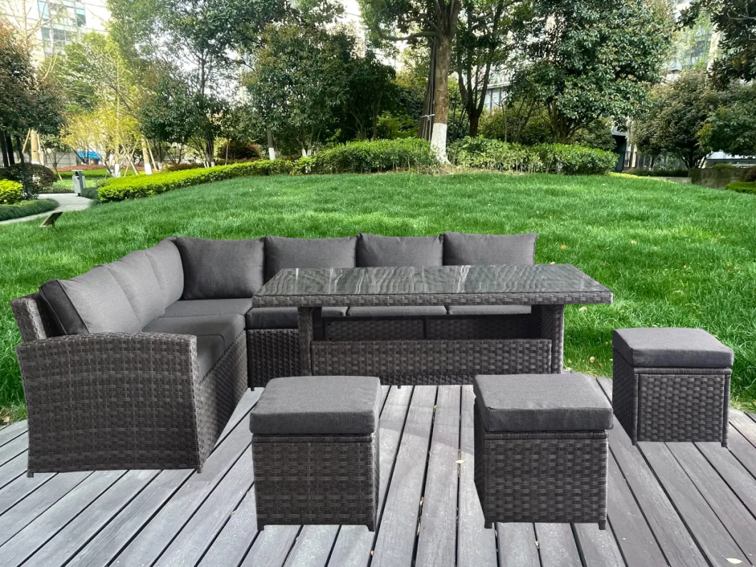 Outdoor Garden Corner Sofa Patio Rattan Wicker Furniture Set
