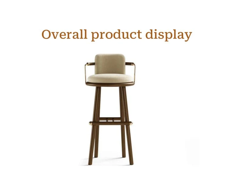 Modern Solid Wood Frame Bar Stool Bar Chair Counter Stool High Chair