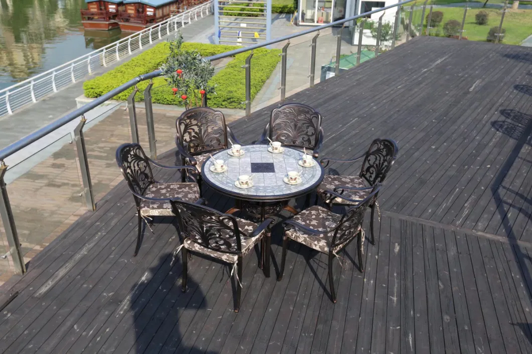 Outdoor Furniture Set Aluminum Five Outdoor Leisure Garden Courtyard of Europe Type Furniture Open-Air Balcony Chairs and Tables