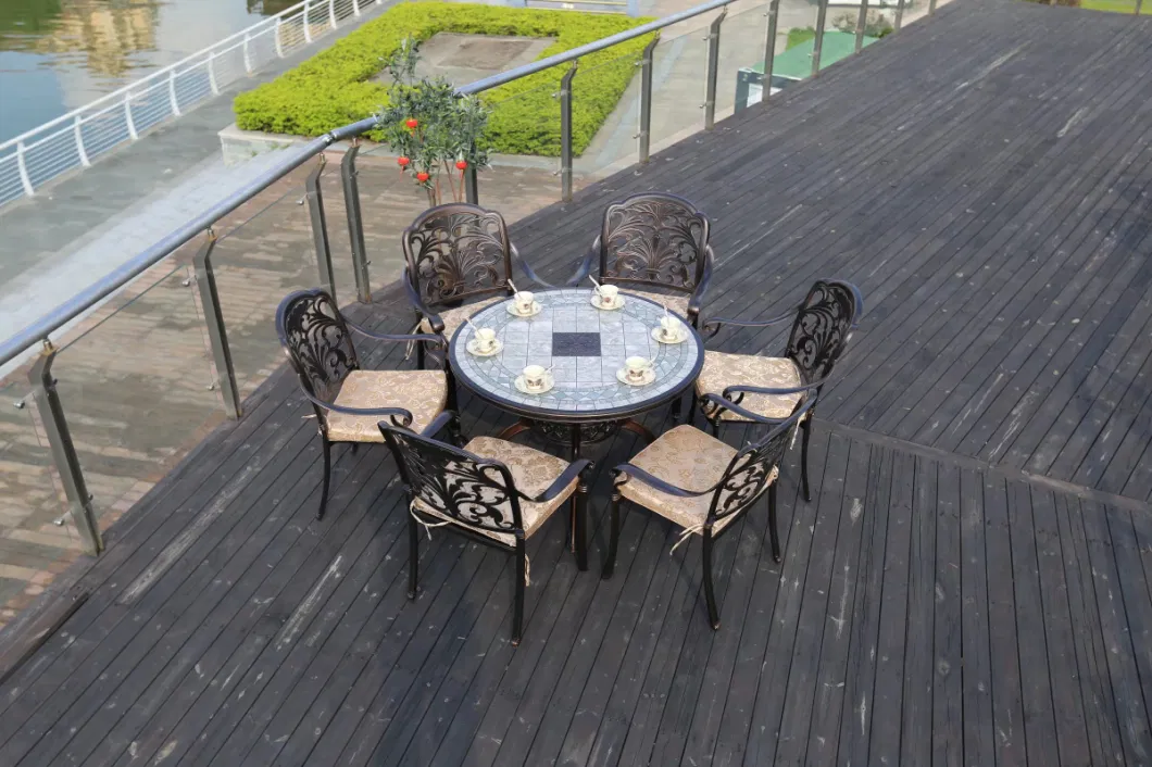 Outdoor Furniture Set Aluminum Five Outdoor Leisure Garden Courtyard of Europe Type Furniture Open-Air Balcony Chairs and Tables