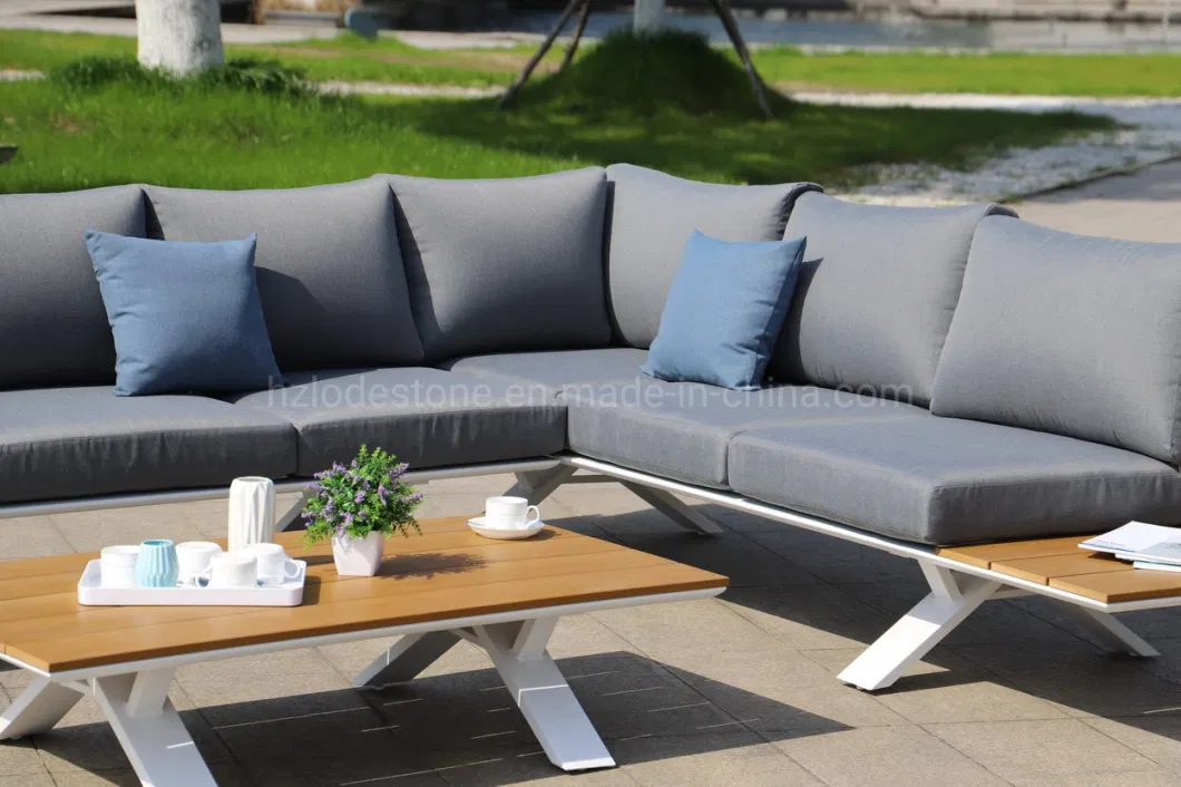 New Style Modern Corner Outdoor Furniture Aluminium Garden Sofa Sets