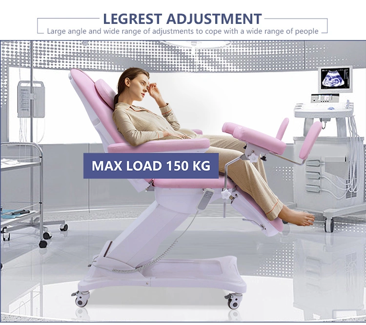 Two Motors Electric Gecological Examination Chair Hospital Treatment Table Medical Bed