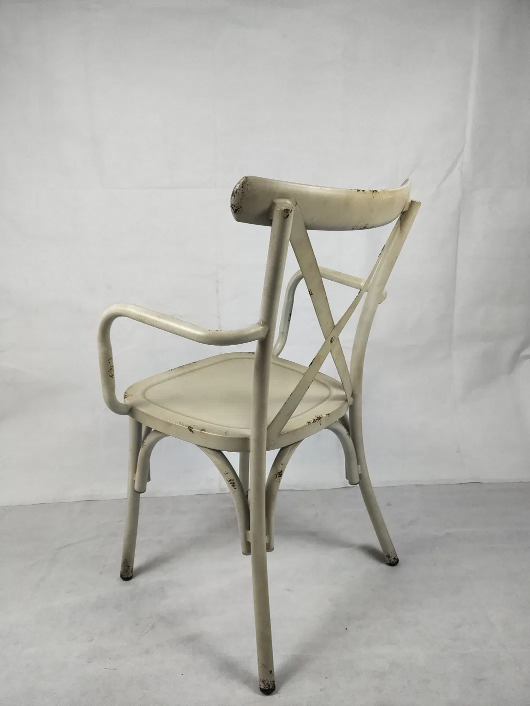 Vintage Bergamo Color Baistro Restaurant Cane Chair Aluminum Leisure Rust Resistance Outdoor Furniture