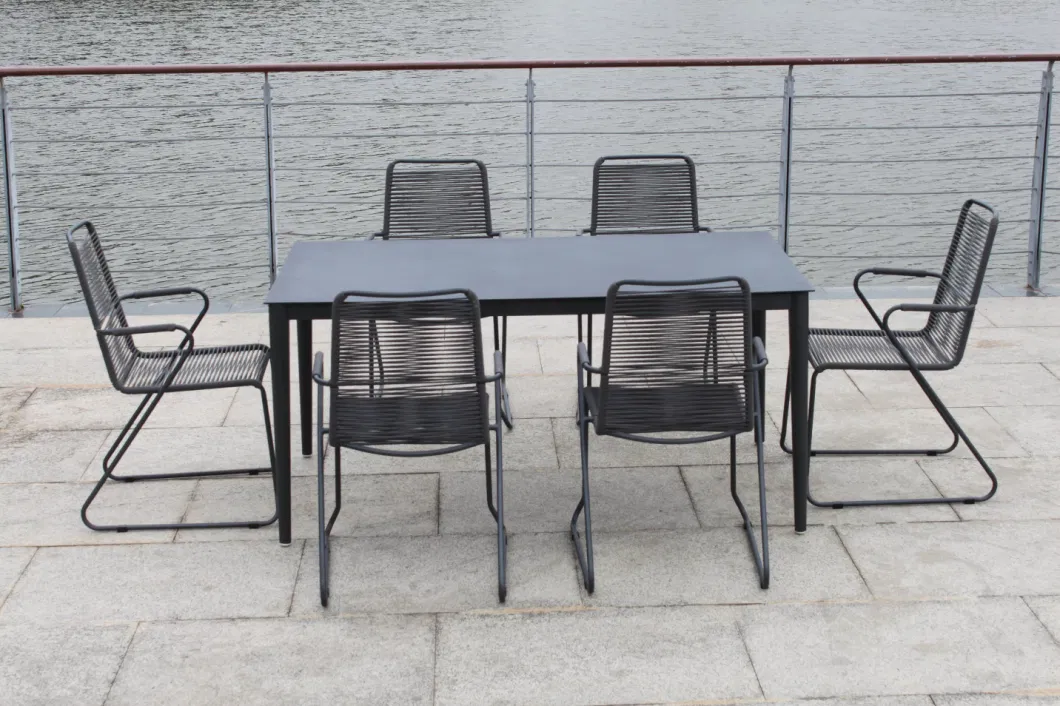 European Hotel OEM Customized Outdoor Corner Sofa Balcony Dining Set