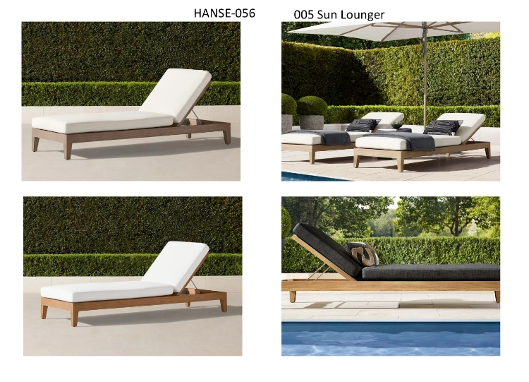 Outdoor Modern Furniture Set Lounge Round Chair Leisure Garden Sets Teak Wood Sofa
