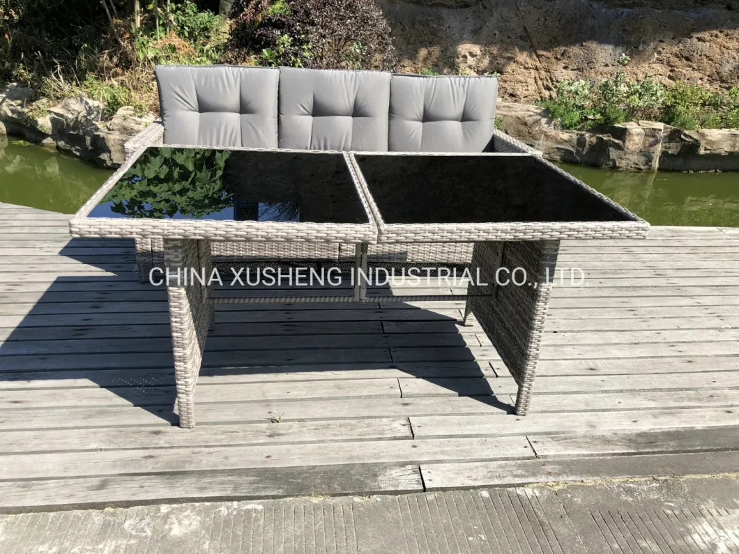 Wholesale Rattan/Wicker Outdoor Club Modern Leisure Patio Garden Furniture Sofa Set with Special Tude Aluminum Frame Woven Rope Round
