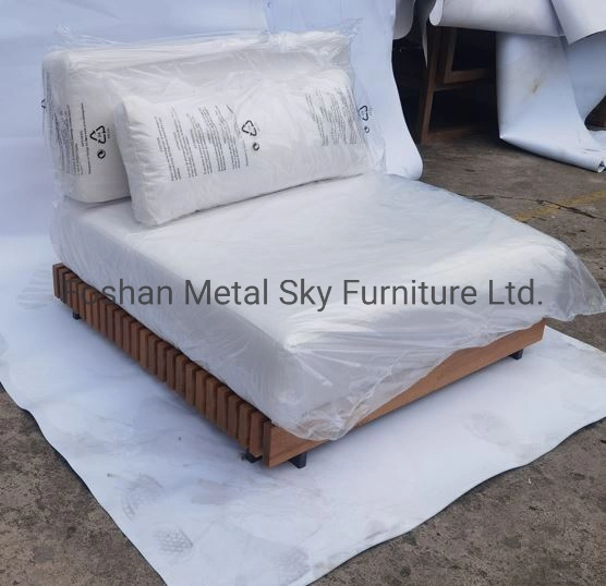 Outdoor Aluminum Wooden Garden Hotel Villa Patio Teak Combination Sofa