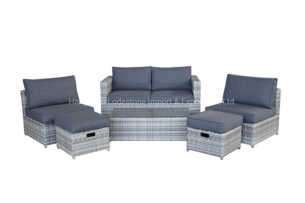 All Weather Aluminium PE Rattan Wicker Outdoor Furniture Leisure Sectional Sofa Set