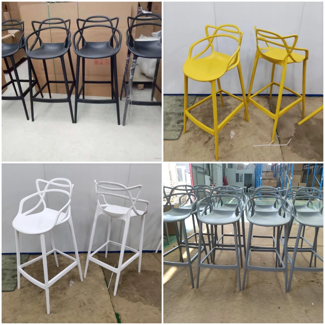 Wholesale Factory Cafe Kitchen Restaurant PP Dining Chair Cheap Plastic Bar Chair Cadeira De Plastico