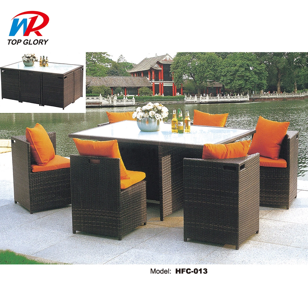 Well Furniture 13 Piece Outdoor Patio Dining Set with Cushions (TG-1271)