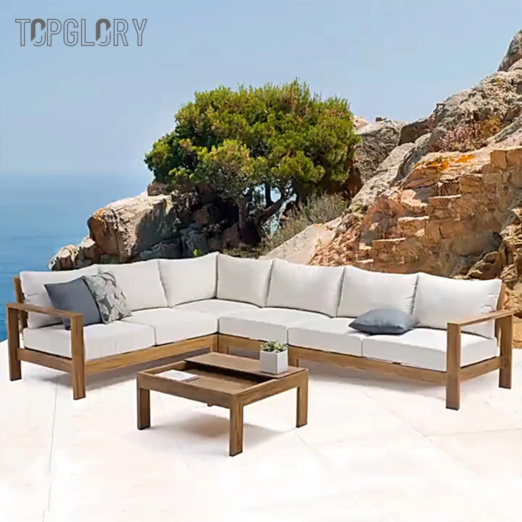 Modern Latest Design Outdoor Furniture Metal Leg Rattan Woven Outdoor Garden Leisure 6 Seater Sofa