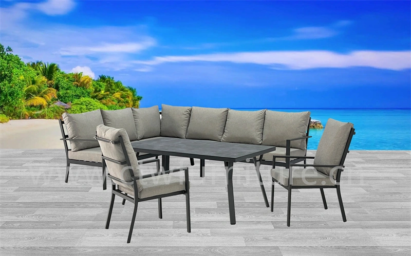 Patio L Shape Outdoor Corner Sectional Sofa Dining Table Garden Furniture Sofa