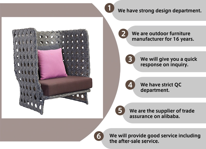 Patio Outdoor Rattan Furniture Wicker Outside Garden Furniture Leisure Sofa