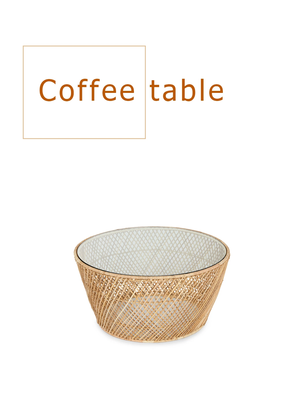 New Design Rattan Coffee Table Simple Style Tea Table for Living Room