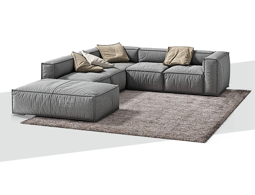 Home Furniture Leather Sofa Set Furniture Living Room Modern Fabric Sofa Upholstered 1 3 4 Seater Design Sectional Sofa