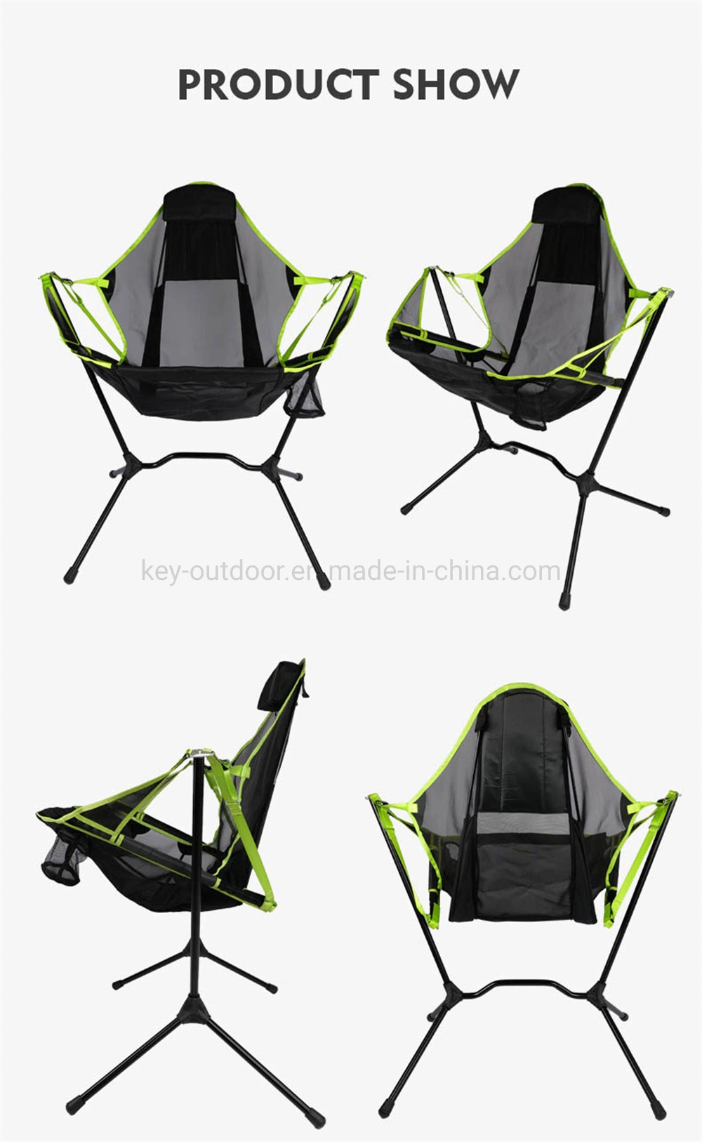Hammock Garden Chair Outdoor Garden Foldable Rocking Chair Swinging Beach Camping Chair