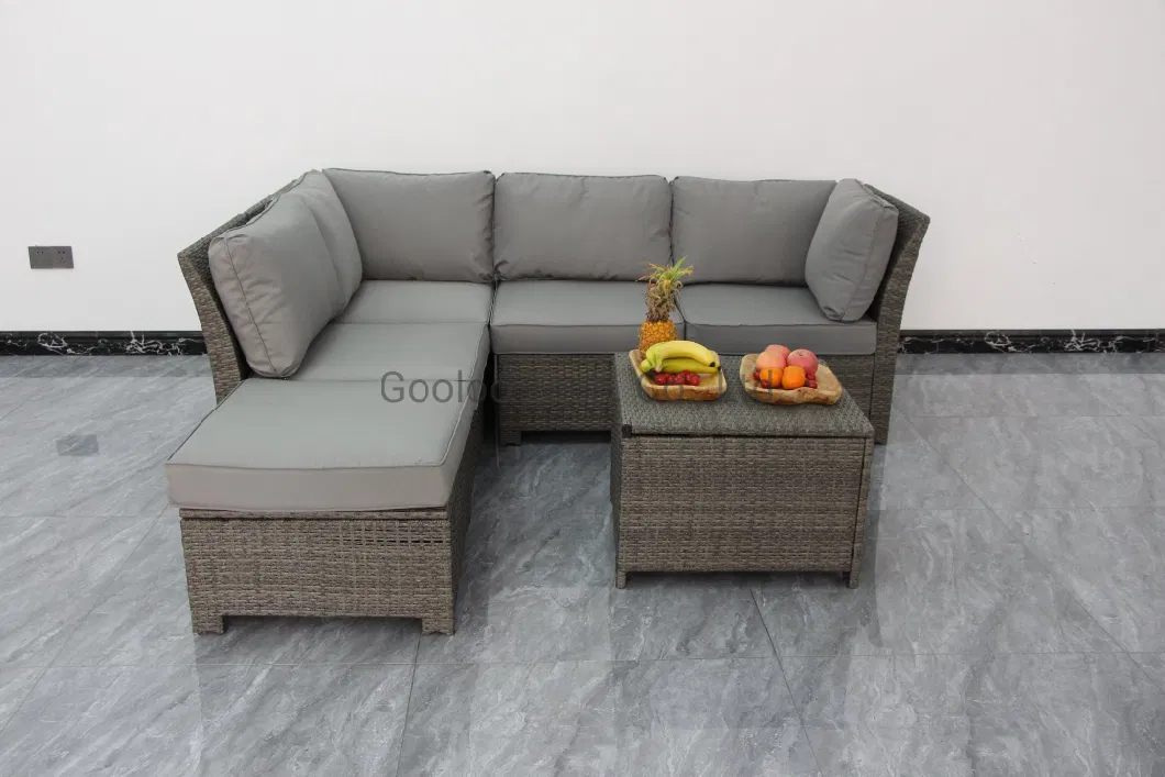 Living Room Furniture Wicker Conversation Party Sectional Rattan Sofa Sets