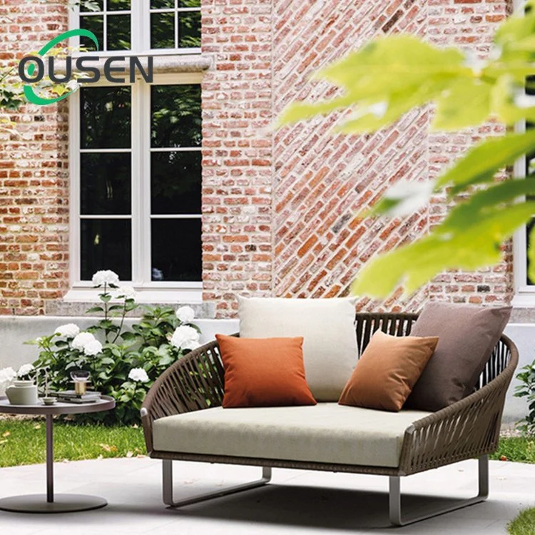 Balcony Design Rattan Outdoor Courtyard Combination Sofa of Single or Three Furniture