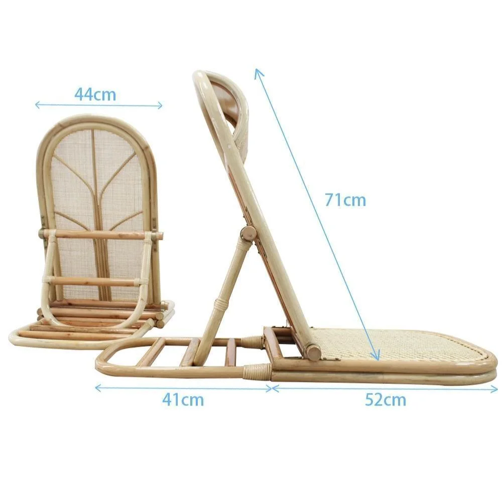 Rattan Chair Backrest Weaving Folding Camping Beach Chair Ci19554