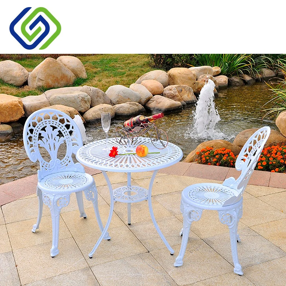 4 Seater Cast Aluminum Patio Table Dining Set Metal Outdoor Furniture Garden Set