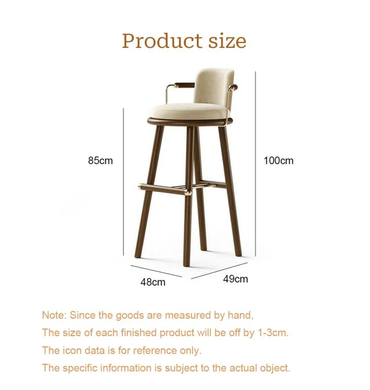 Modern Solid Wood Frame Bar Stool Bar Chair Counter Stool High Chair