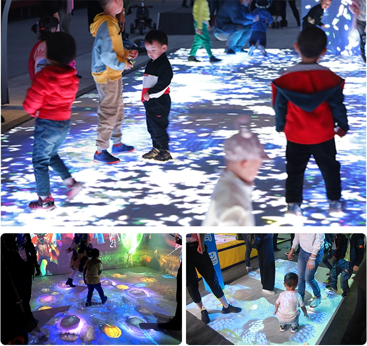 Indoor Playground Multiplayer Kids Ar 3D Interactive Floor Projection Game