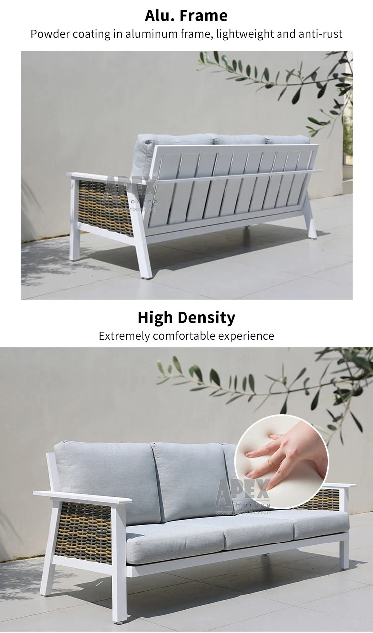 Hot Selling Factory Patio Aluminum Furniture Set Leisure Wholesale Hotel Garden Outdoor Sofa Patio Outdoor Furniture