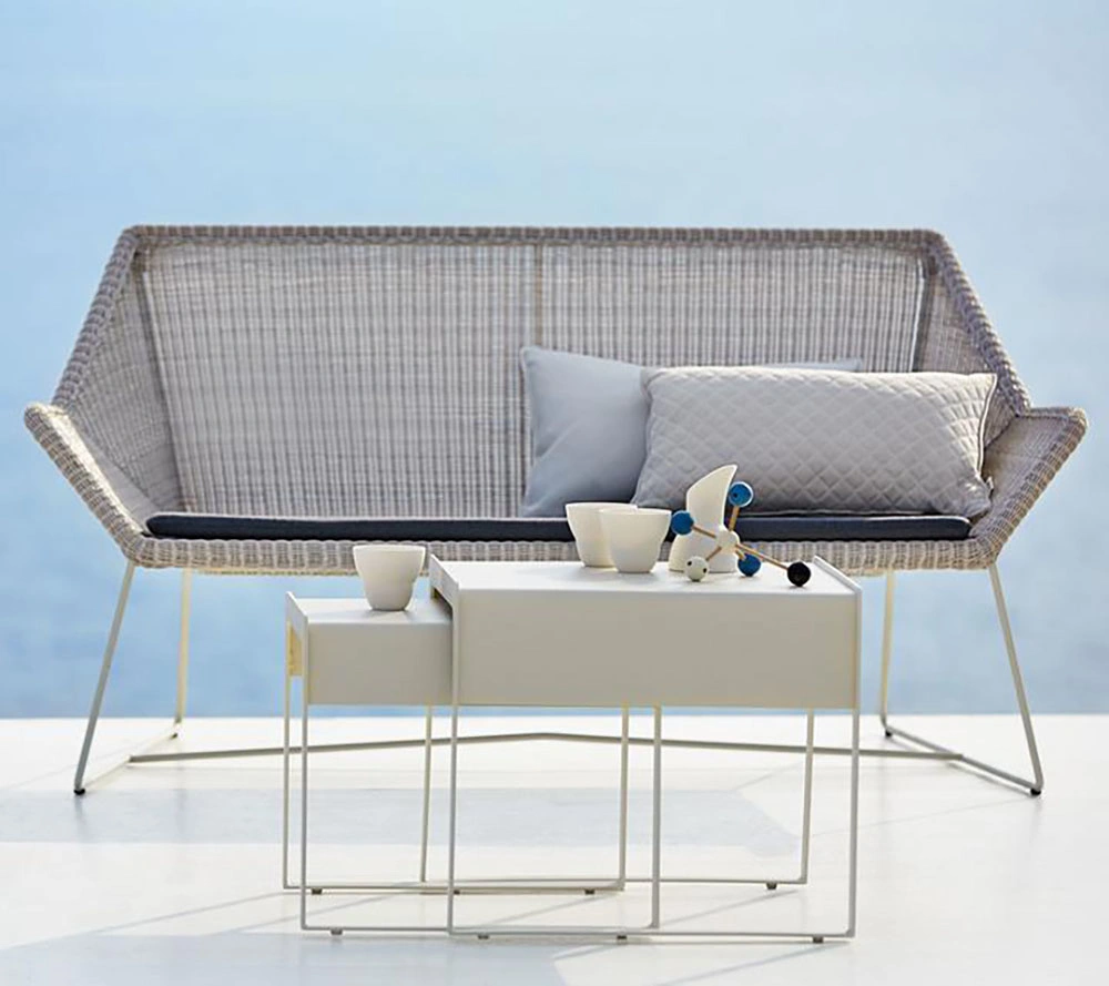 Modern Luxury Leisure Round Outdoor Garden Furniture Rattan 2 Seater Sofa Sets Patio Furniture