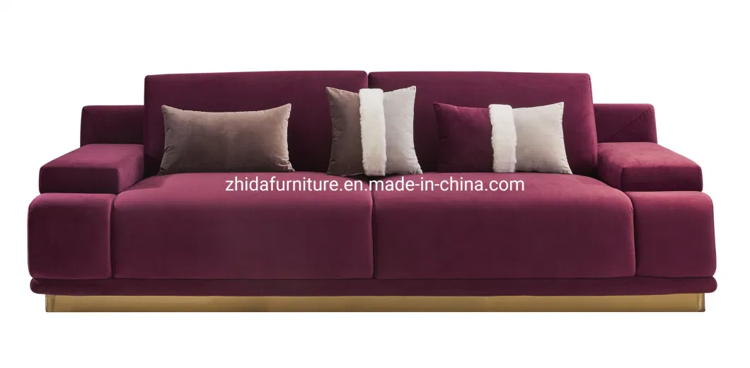 Luxury Home Furniture High Quality Living Room Modular Curved Velvet Sectional Sofa