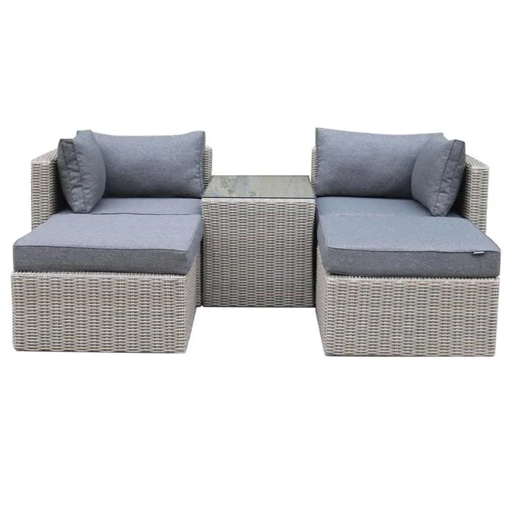 5 PCS Popular Outdoor Furniture Sofa Set Design Garden Leisure Rattan Sofa with Multiple Combinations