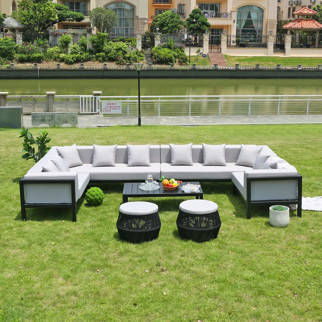 Wholesale Modern Style Aluminum Frame Furniture Outdoor Sofa Set for Home Hotel Garden Patio