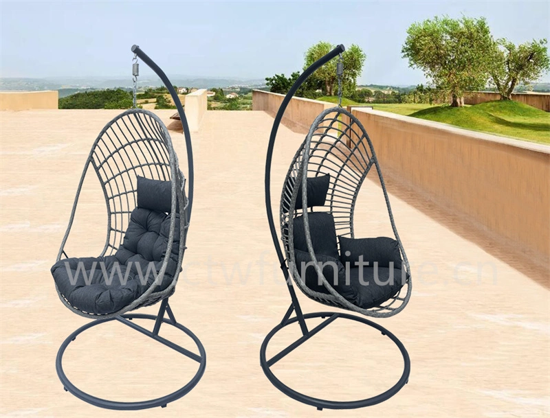 Home Hotel Outdoor Garden Patio Hanging Rattan Wicker Egg Hammock Swing Chair