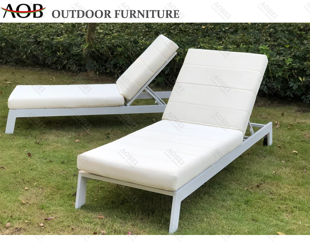Durable Wholesale Outdoor Garden Furniture Aluminum Sunbed Chaise Lounge Chair