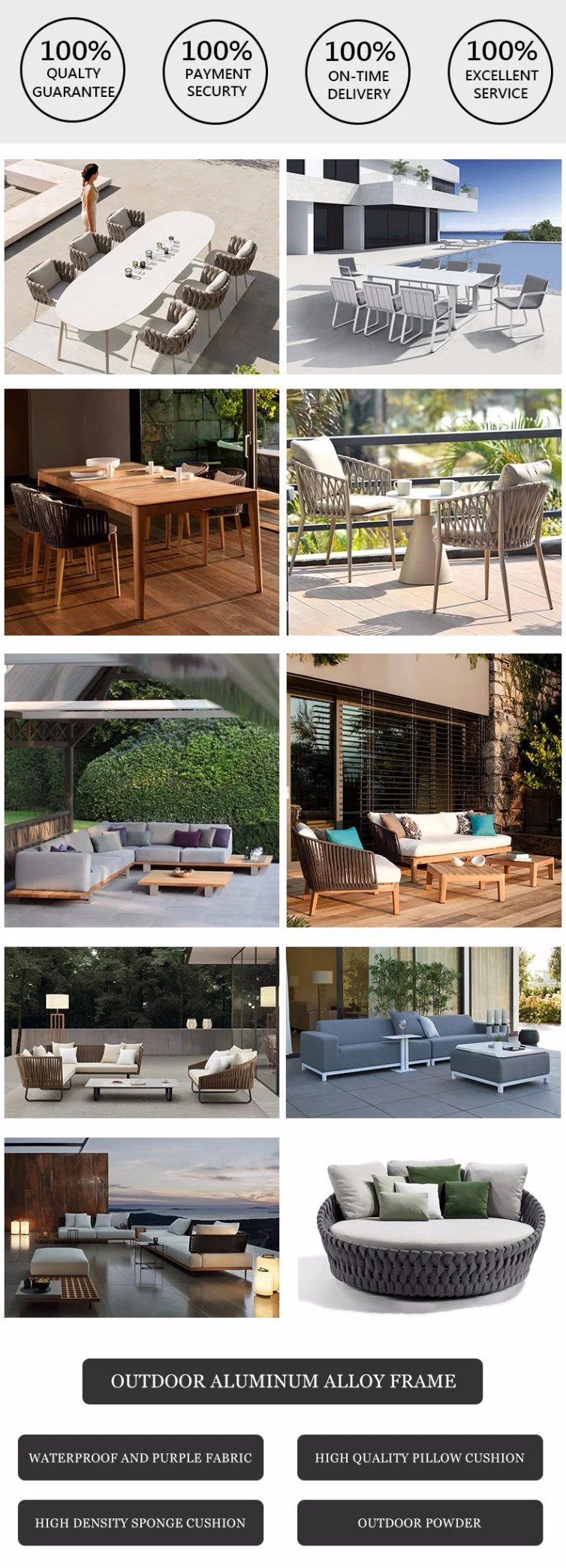 Luxury Outdoor Furniture Solid Teak Wood Garden Leisure Chair Patio Sun Lounge