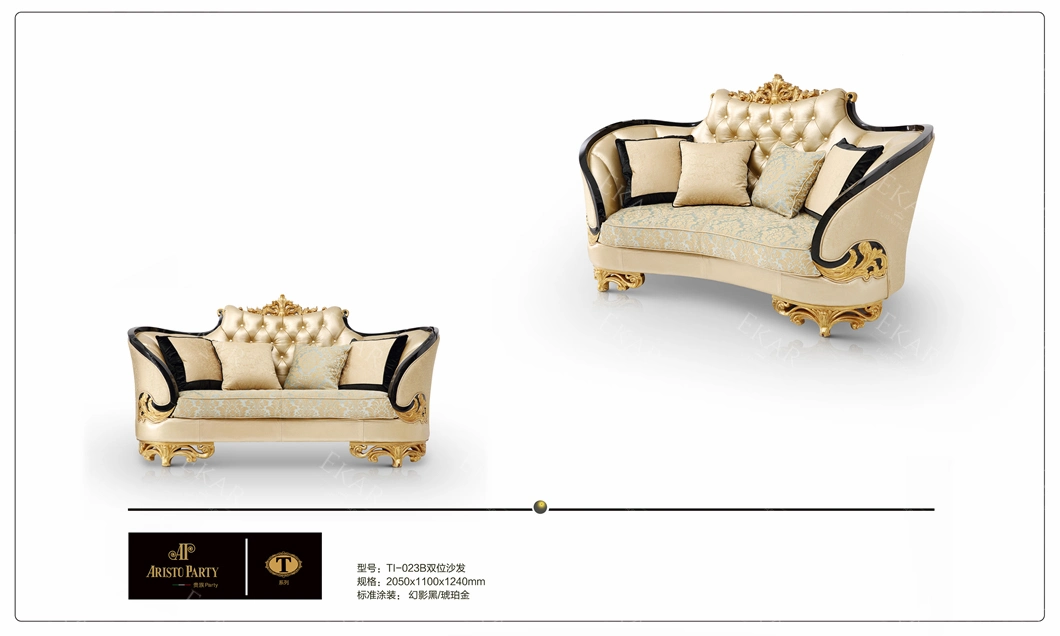 Italian Design Luxury Furniture Hand Carved Antique Sectional Sofa Set
