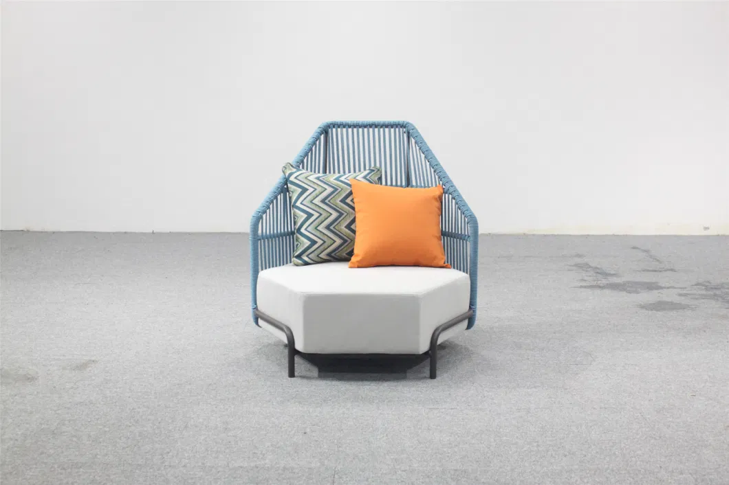 Modern Conversation Garden Furniture Rope Chair Patio Outdoors Rattan Wicker Couch Outdoor Sofa Set
