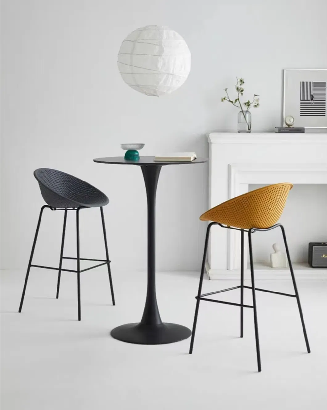 Wholesale Home Modern Furniture Restaurant Living Room Bar Stool Plastic Dining Chair