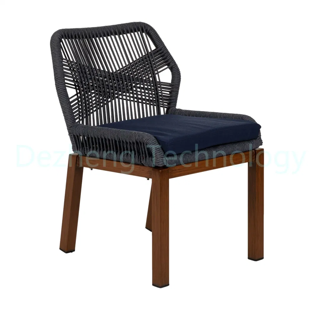 Wholesale Garden Leisure Waterproof Rope Patio Outdoor Hotel Bistro Chairs