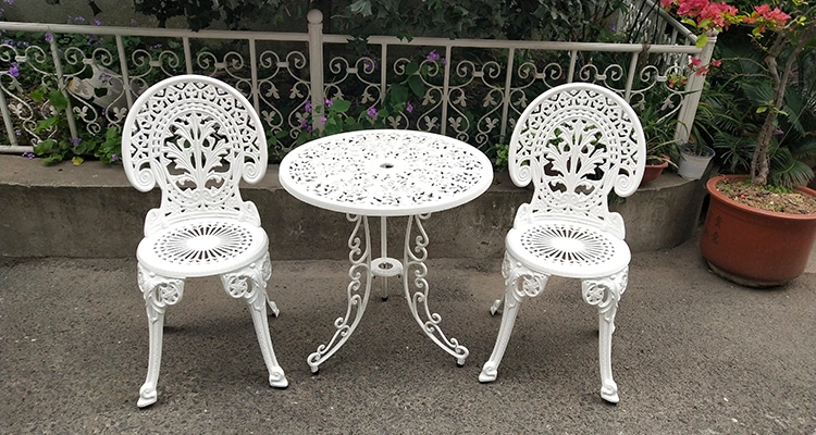 Cast Aluminum Patio Furniture Outdoor Garden Furniture Rose Bistro Set