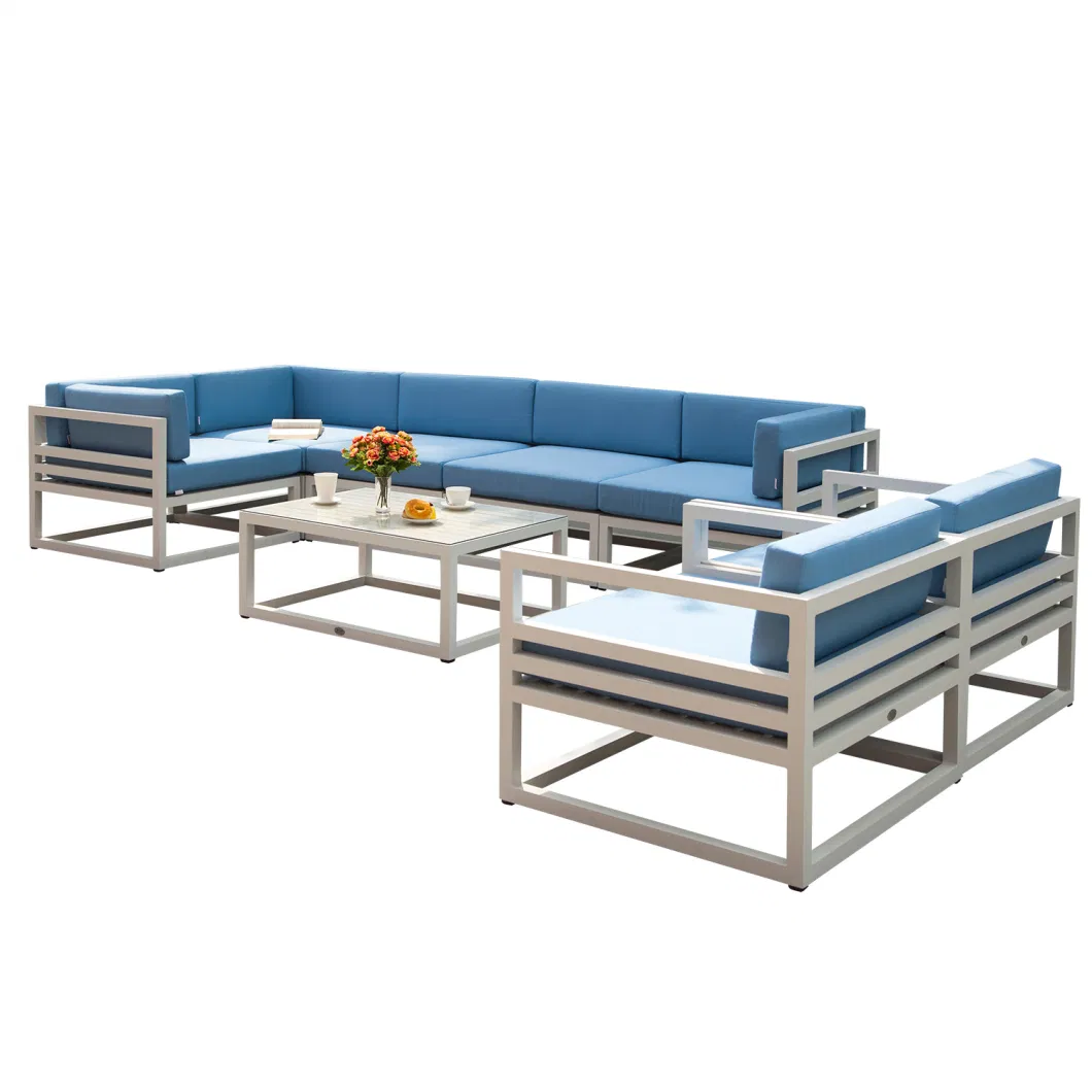 Wholesale Indoor Outdoor Restaurant Garden Patio Furniture Leisure Corner Rope Sofa Set