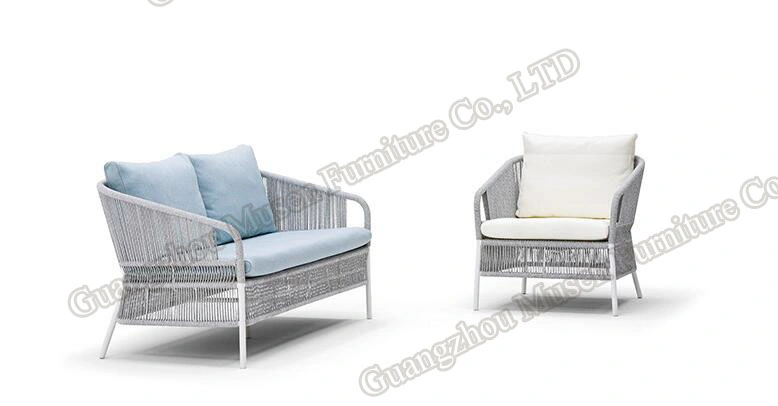 Nordic Outdoor Leisure Rattan Sofa Woven Waterproof Sun-Proof Balcony Furniture