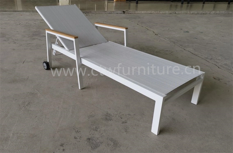 Outdoor Patio Beach Chair Garden Furniture Luxury Aluminum Chaise Sun Lounger