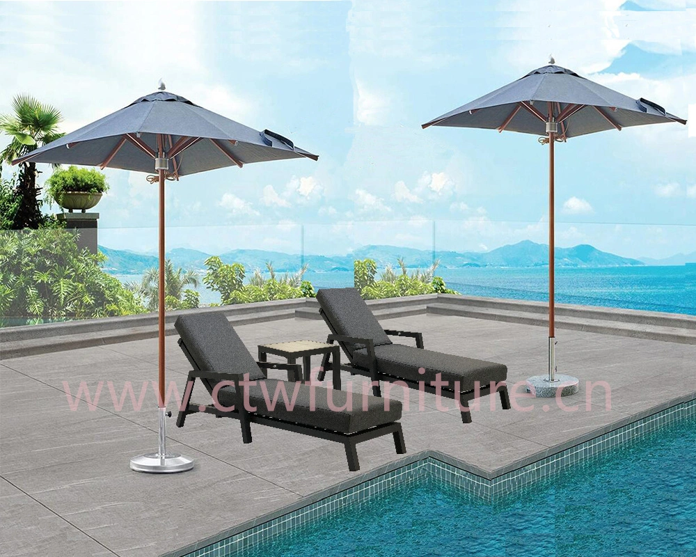 Outdoor Patio Beach Chair Garden Furniture Luxury Aluminum Chaise Sun Lounger