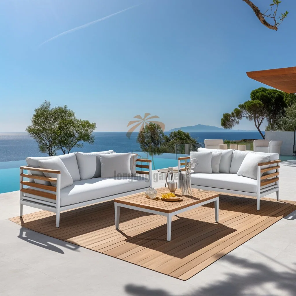 Aluminium Sectional Patio Sofa Furniture Terrace Garden furniture Outside Seating Teak Patio Furniture