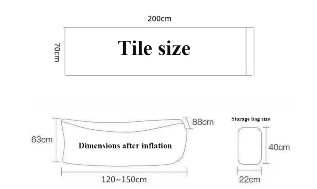 Outdoor Beach Convenient Loafer Inflatable Sofa Bed