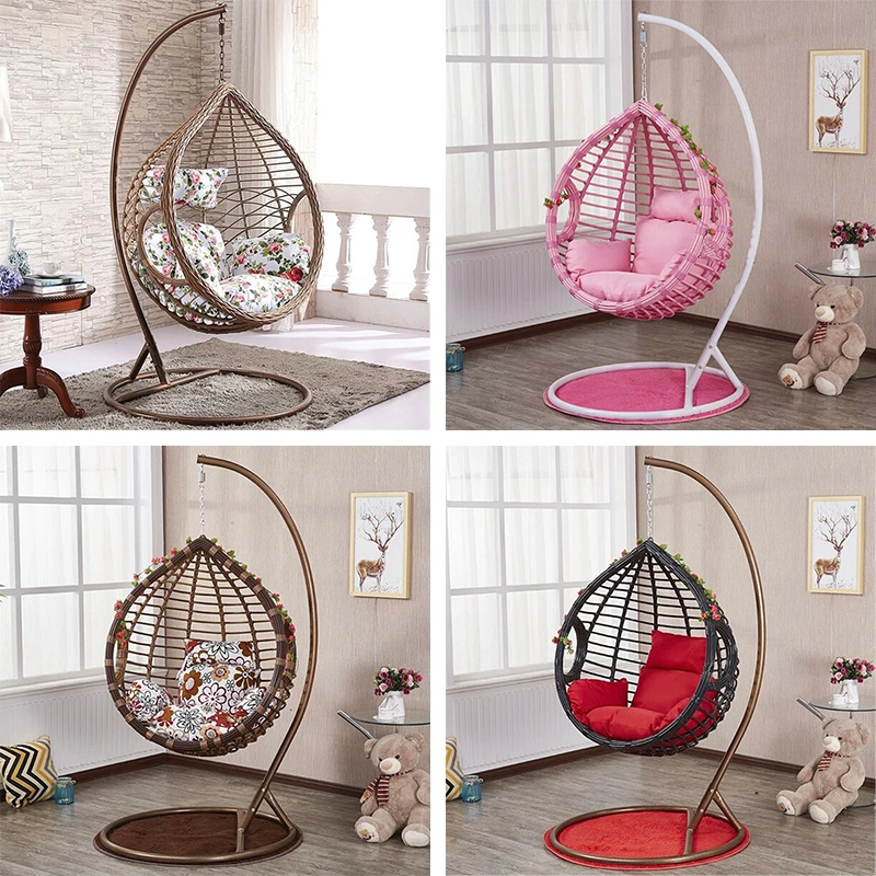 Cheap Price Indoor Outdoor Modern Hanging Swing Chair Bamboo Patio Rattan Wicker Egg Swing Chair