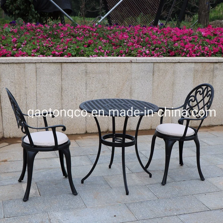 Round Garden Dining Table Set Outdoor Cast Aluminum Garden Table Furniture