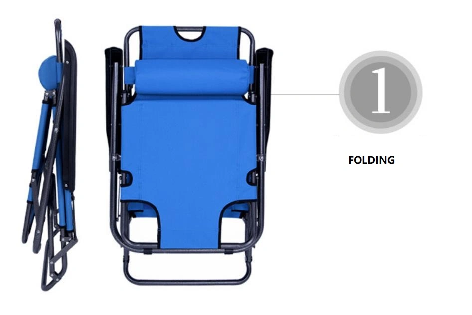 Portable Beach Lounge Chair, Sunbathing Recliner with Tanning
