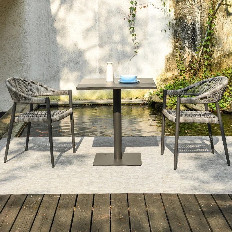 Morden Courtyard Balcony Outdoor Tea Table and Chair Combination Set